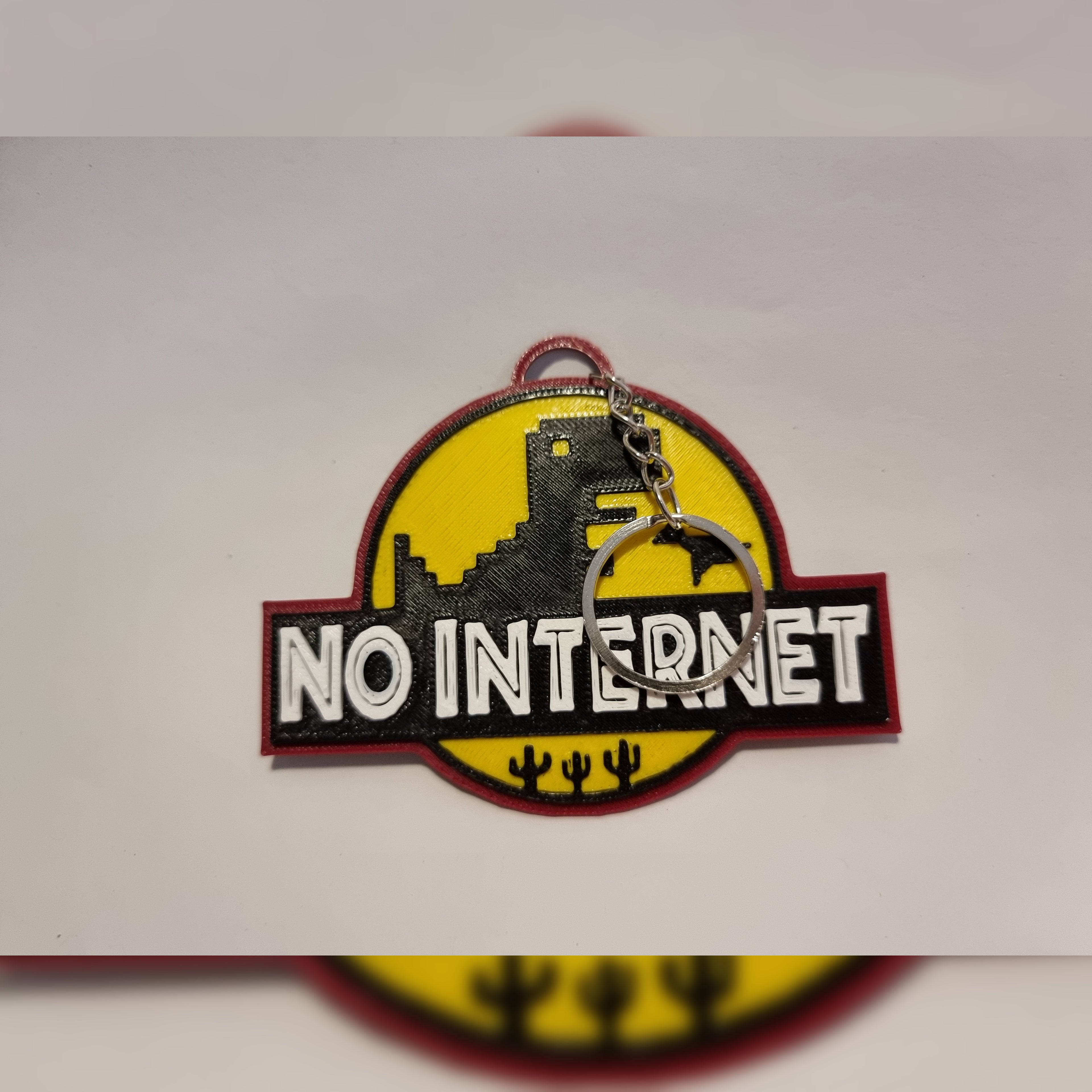 No Internet Medal Keychain