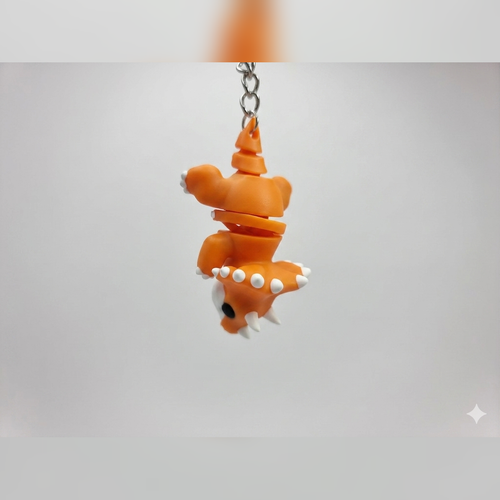 Flexi Triceratops Keychain